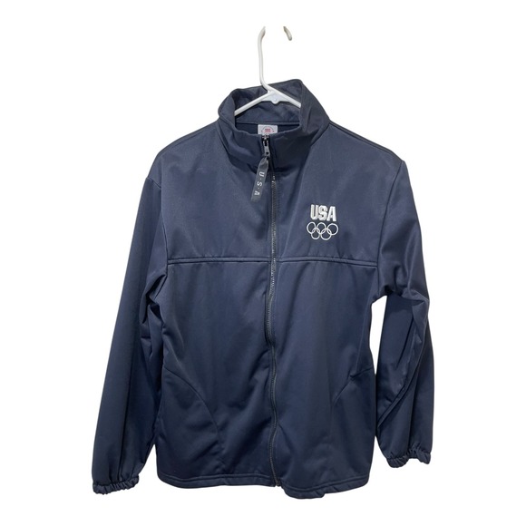 USA Olympics Track Jacket Full Zip Lightweight Coat‎ USA Made Size M - Picture 1 of 4